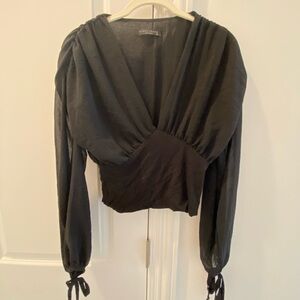 Black final touch blouse